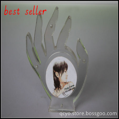 acrylic hand-shaped photo funny frames display holders 2014 new products